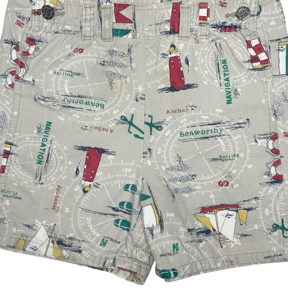 Vintage Oshkosh Nautical‎ Navigation Shorts Overalls